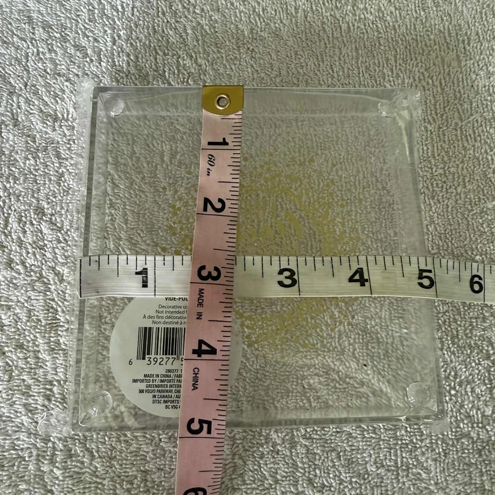 Greenbrier International Clear Gold Trinket Vanity Tray One Size
